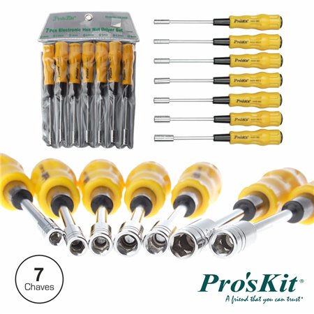 Conjunto De 7 Chaves Hexagonais Proskit