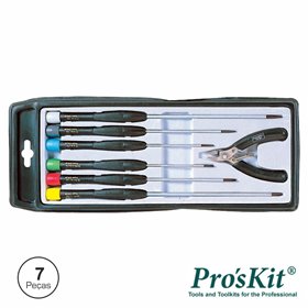 Conjunto De 6 Chaves E 1 Alicate Corte Proskit