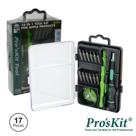 Conjunto De Chave C/ 13 Bits E Acessórios P/ Apple Proskit