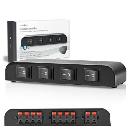 Comutador De Áudio 4 Vias Nedis