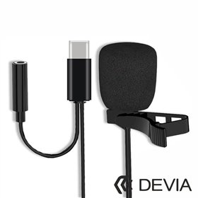 Microfone Lapela P/ Smartphone Usb-C Devia