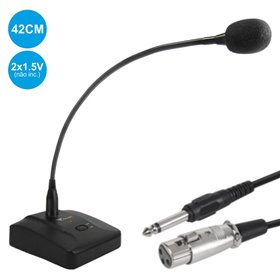 Microfone Condensador Pescoço Cisne Botão