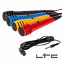 Conjunto 4 Microfones Coloridos Ltc