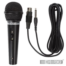 Microfone Dinâmico C/ Cabo 80Hz-12Khz 3M Hq Power