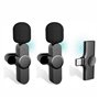 Conjunto 2 Microfones Lapela S/ Fios C/ Receptor Usb-C