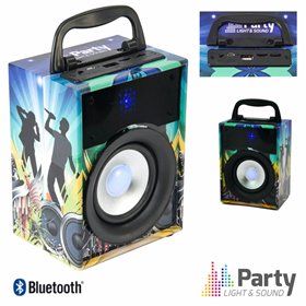 Coluna Bluetooth Portátil 10W Usb/Sd/Fm/Aux/Bat Party