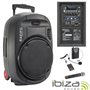 Coluna Amplificada 12" 700W Usb/Bt/Sd/Bat Uhf Preta Ibiza