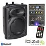Coluna Bi-Amplificada 8" 300Wmáx Usb/Bt Ibiza