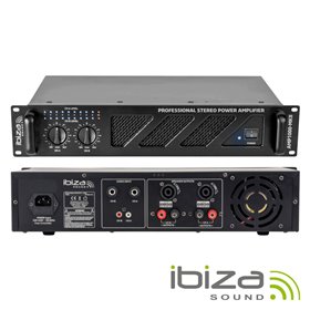 Amplificador Áudio 19" 2X800W Preto Ibiza