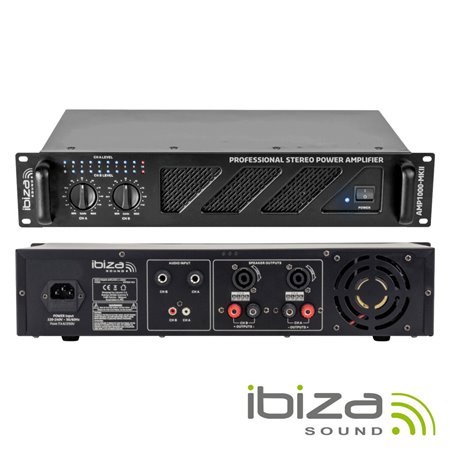 Amplificador Áudio 19" 2X800W Preto Ibiza