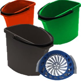 Balde Oval c/ Escorredor Verde - 16 litros