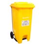 Contentor de Lixo Amarelo c/ Pedal - 120 litros