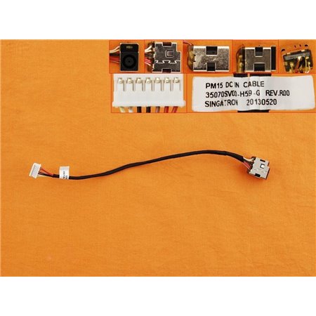 DC Jack para HP 2000 Compaq CQ57 7 Pins