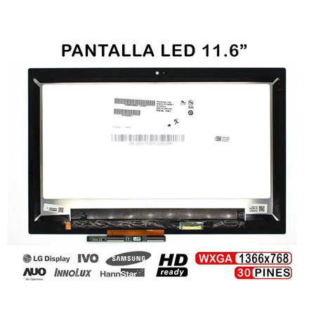 Ecrã LED de 11.6" para Portatil Acer Chromebook 11R C738T-C44Z C738T-C5R6 6M.G55N7.002