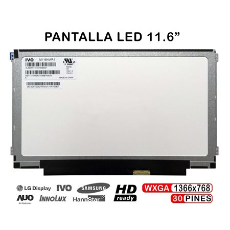 Ecrã LED de 11.6" para Portatil M116Nwr1 M116Nwr1 R7