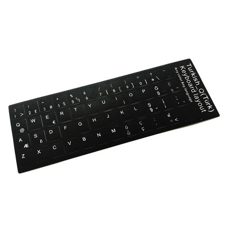 Etiqueta para Transformar-Se em Teclado em Idioma Turco Preto