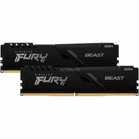 Memória ram ddr4 32gb 2x16gb kingston - 3600mhz - pc4 - 28800 - fury beast black - cl 18 - 1.35v