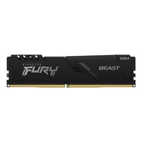 Memória ram ddr4 8gb kingston - 3600mhz - pc4 - 28800 - fury beast - preta