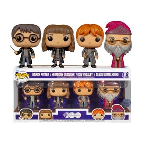 Funko Pop Pacote Harry Potter 4 Figuras Harry Hermione Dumbledore Ron