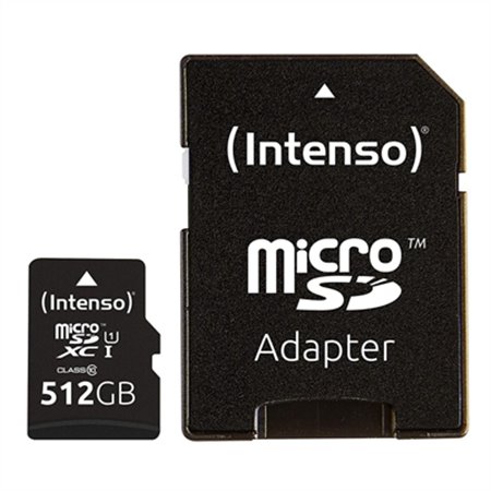 Cartão de memória micro sd 512gb premium uhs - i cl10 + adaptador sd