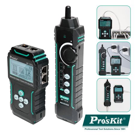 Testador De Cabos C/ LCD PoE e Gerador De Tons PROSKIT