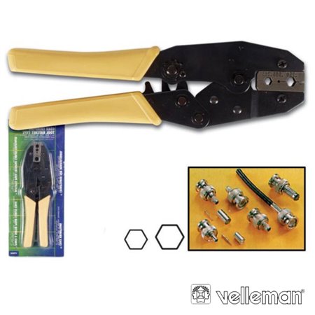 ALICATE DE CRAVAR FICHAS BNC RG58 -  RG59 VELLEMAN