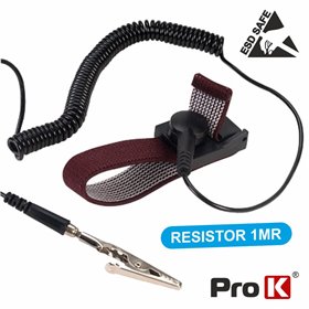 PULSEIRA ANTI-ESTÁTICA PRETA E VERMELHA PROK PULSEIRA ANTI-ESTÁTICA PRETA E VERMELHA PROK