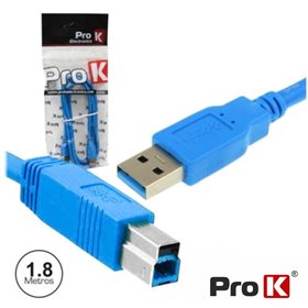 CABO USB-A 3.0 MACHO / USB-B MACHO 1.8M PROK