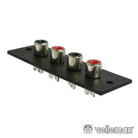 PLACA RCA DE 4 FICHAS FÊMEA VELLEMAN