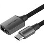 Cabo USB 2.0 Vention CCWHB/ USB-C Macho - USB Fêmea/ 15cm