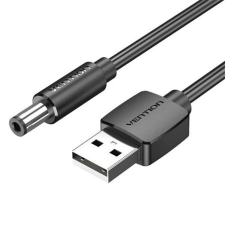 Cabo Alimentação Vention CEXBG/ USB Macho - DC 3.5mm Macho/ 1.5m/ Preto