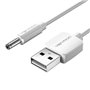 Cabo Alimentação Vention CEXWF/ USB Macho - DC 3.5mm Macho/ 1m/ Branco