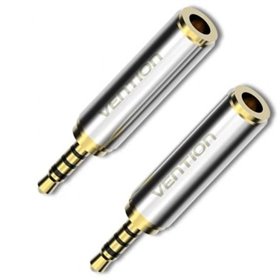 Adaptador Jack Vention VAB-S02/ Jack 2.5 Macho - Jack 3.5 Fêmea/ Plata