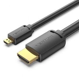 Cabo Micro HDMI 2.0 4K Vention AGIBH/ HDMI Macho - Micro HDMI Macho/ 2m/ Preto