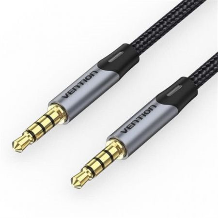Cabo Stereo Vention BAQHF/ Jack 3.5 Macho - Jack 3.5 Macho/ 1m/ Cinza
