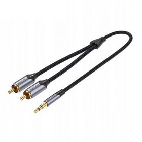 Cabo Stereo Vention BCNBI/ Jack 3.5 Macho - 2x RCA Macho/ 3m/ Cinza