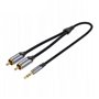 Cabo Stereo Vention BCNBI/ Jack 3.5 Macho - 2x RCA Macho/ 3m/ Cinza