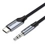 Cabo Conversor Audio Vention BGKHF/ USB-C Macho - Jack 3.5 Macho/ 1m/ Cinza