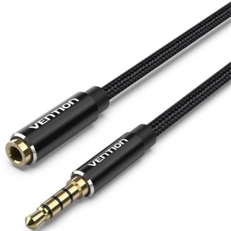 Cabo Stereo Vention BHCBF/ Jack 3.5 Macho - Jack 3.5 Fêmea/ 1m/ Preto