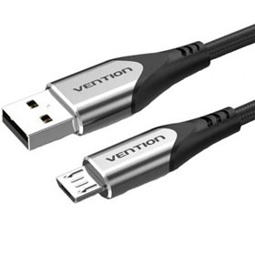 Cabo USB 2.0 Vention COAHG/ USB Macho - MicroUSB Macho/ Até 60W/ 480Mbps/ 1.5m/ Cinza