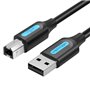 Cabo USB 2.0 Impressora Vention COQBH/ USB Tipo-B Macho - USB Macho/ 480Mbps/ 2m/ Preto