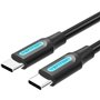 Cabo USB 2.0 USB-C Vention COSBD/ USB-C Macho - USB-C Macho/ Até 60W/ 480Mbps/ 50cm/ Preto
