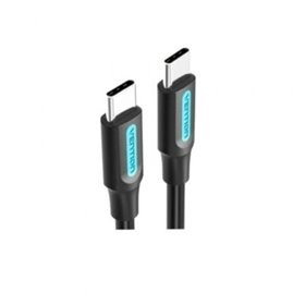 Cabo USB 2.0 USB-C Vention COSBF/ USB-C Macho - USB-C Macho/ Até 60W/ 480Mbps/ 1m/ Preto