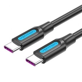 Cabo USB 2.0 USB-C Vention COTBH USB-C Macho - USB-C Macho/ Até 100W/ 480Mbps/ 2m/ Preto