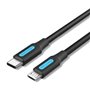 Cabo USB 2.0 USB-C Vention COVBH/ USB-C Macho - MicroUSB Macho/ Até 10W/ 480Mbps/ 2m/ Preto