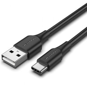 Cabo USB 2.0 USB-C Vention CTHBC/ USB-C Macho - USB Macho/ Até 60W/ 480Mbps/ 25cm/ Preto