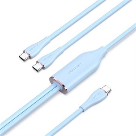 Cabo USB-C Vention CTMSG/ USB-C Macho - 2 x USB-C Macho/ Até 100W/ 480Mbps/ 1.5m/ Azul