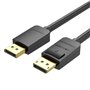 Cabo DisplayPort 1.2 4K Vention HACBH/ DisplayPort Macho - DisplayPort Macho/ 2m/ Preto