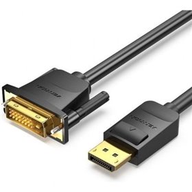 Cabo Conversor Vention HAFBH/ DisplayPort Macho - DVI Macho/ 2m/ Preto