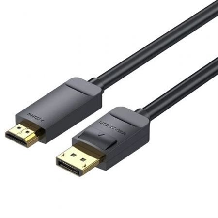 Cabo Conversor Vention HAGBF/ DisplayPort Macho - HDMI 4K Macho/ 1m/ Preto